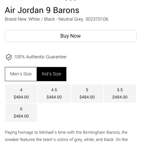 Jordan 9 Baron OG - Picture 2 of 3